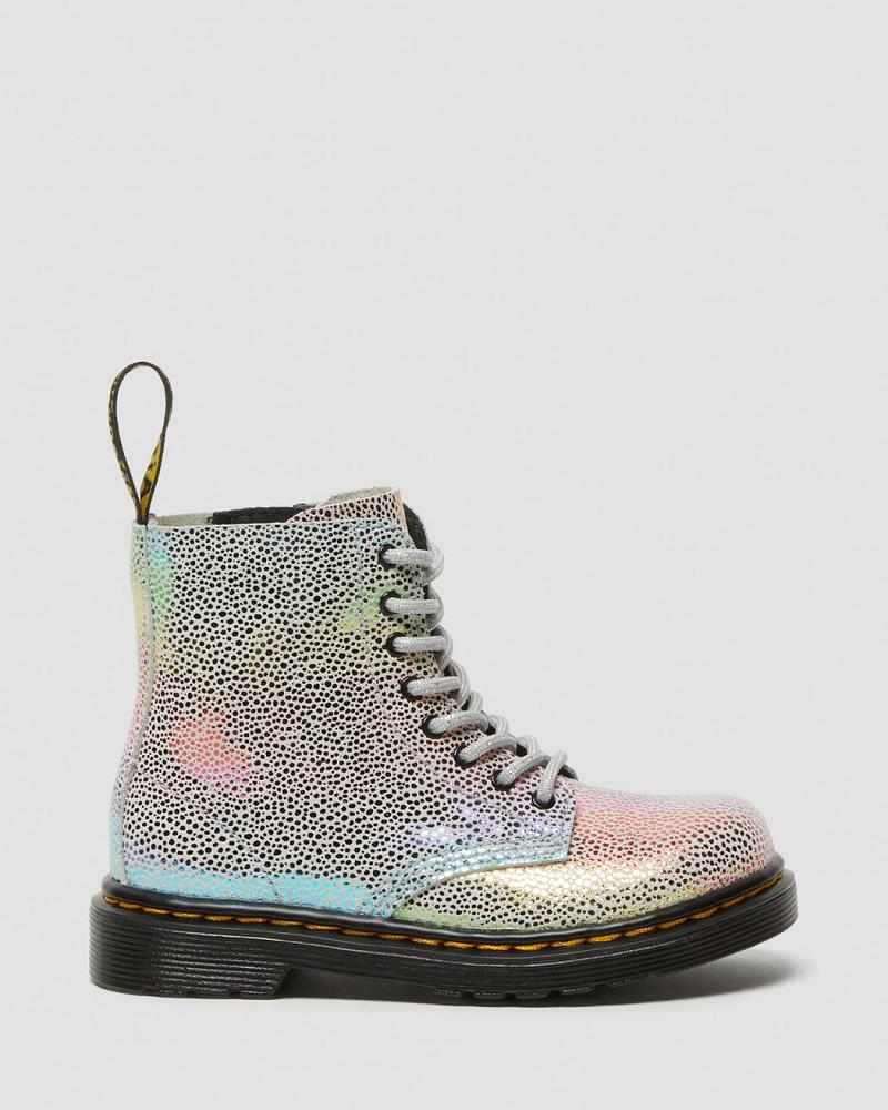 Dr Martens Toddler 1460 Pascal Iridescent Snørestøvler Børn Flerfarvede | DK 699HAP